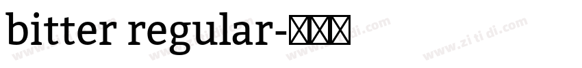 bitter regular字体转换